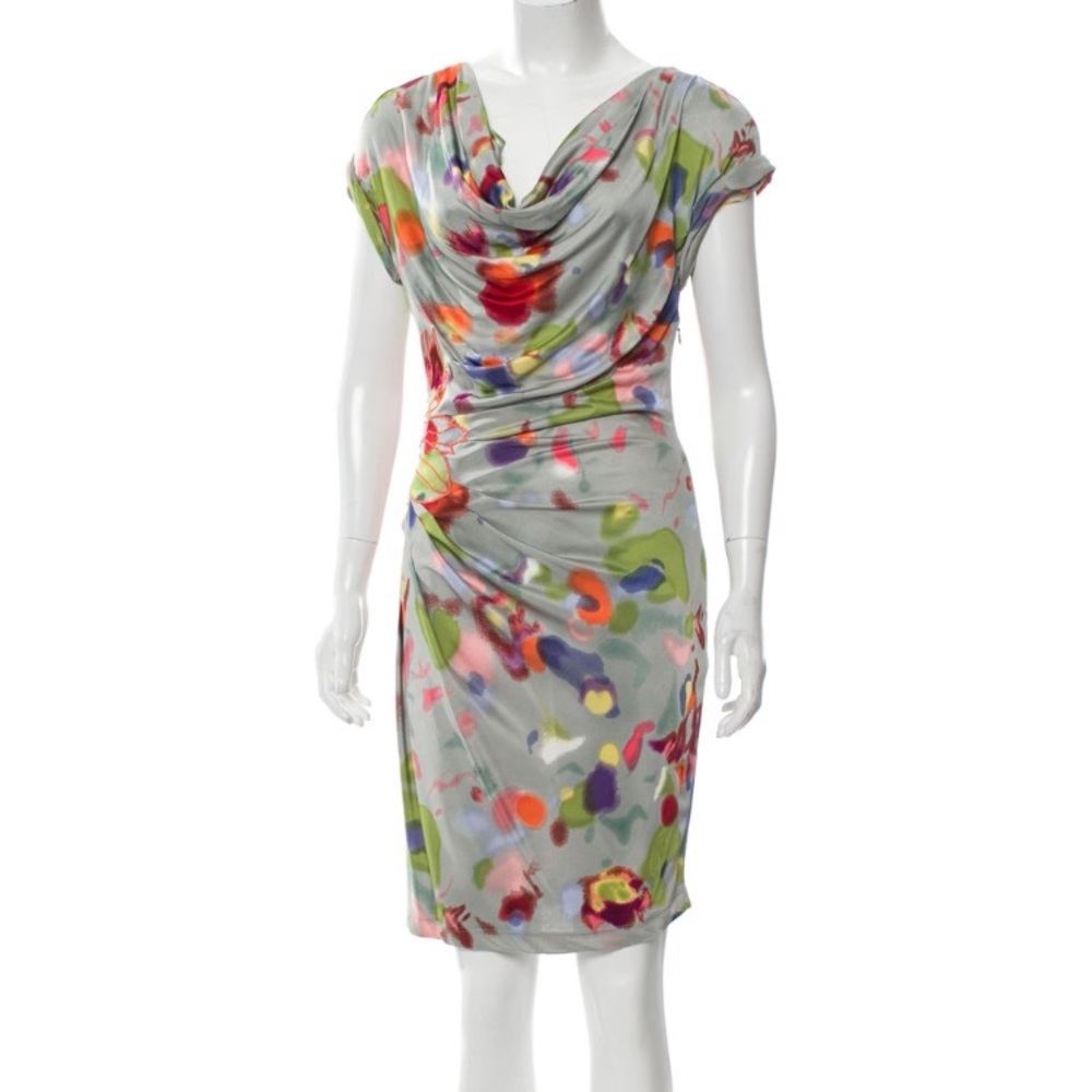 Catherine Malandrino Multicolor Draped Dress